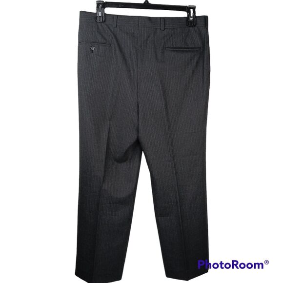 Bradmore Woolf Brothers Suit 40 Gray Pinstripes 2 Button, Trousers W36 - Picture 9 of 14